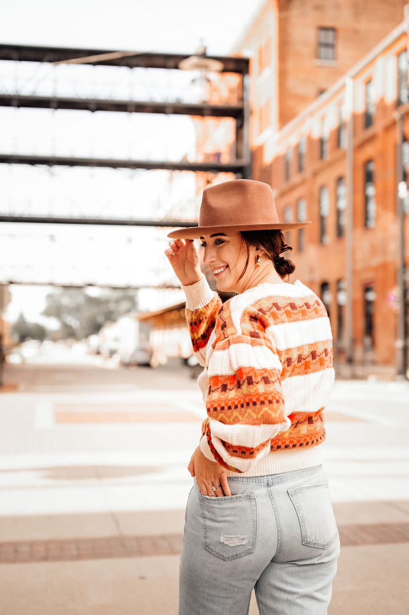 Cable Knit Multi Color Sweater