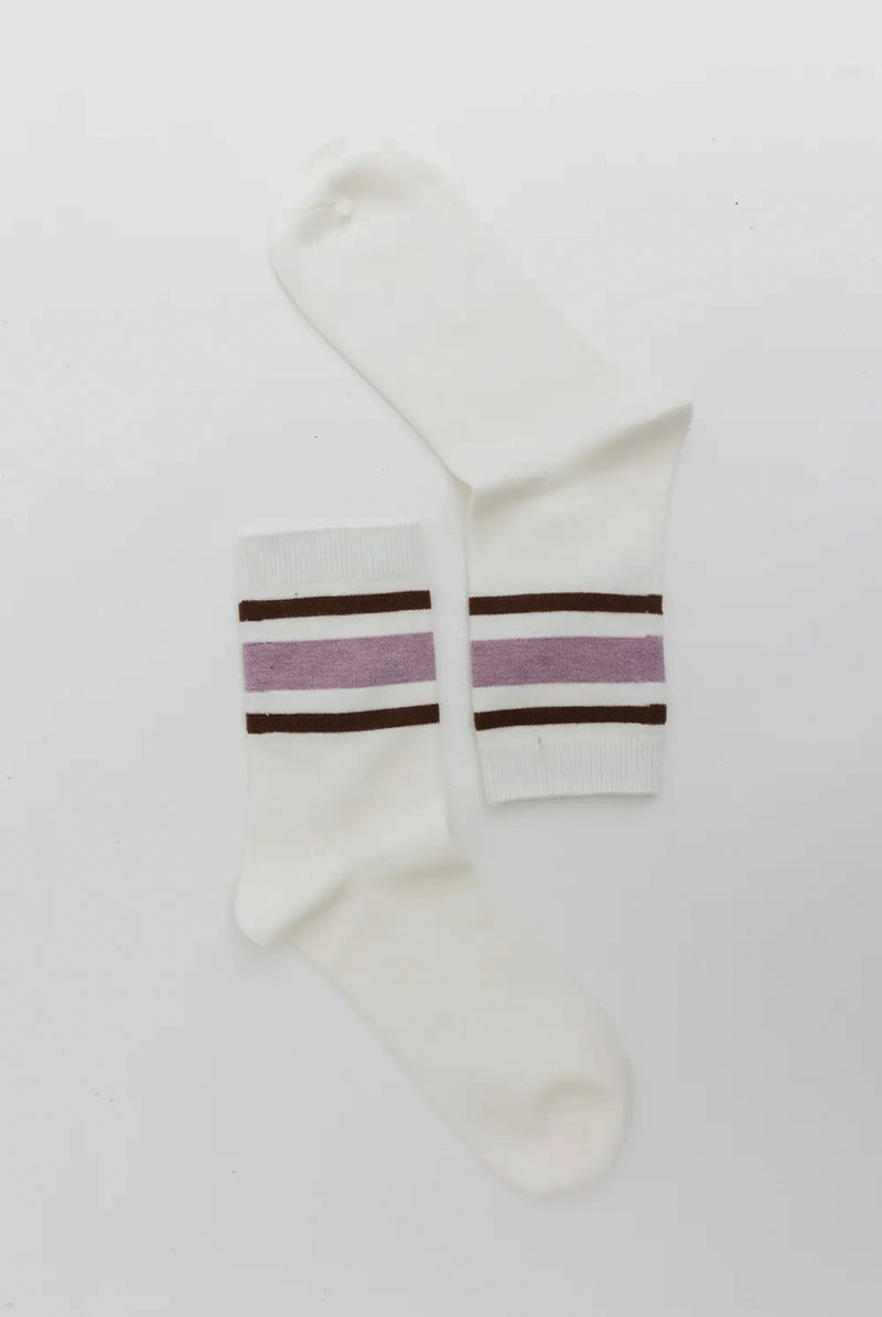 Retro Stripe Crew Socks