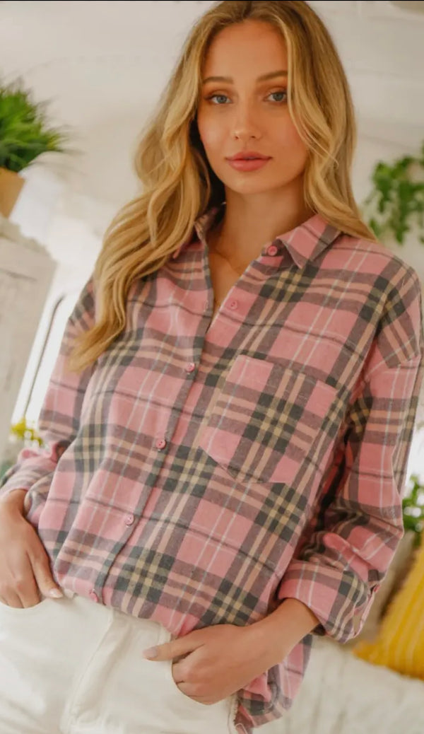Pink Plaid Flannel