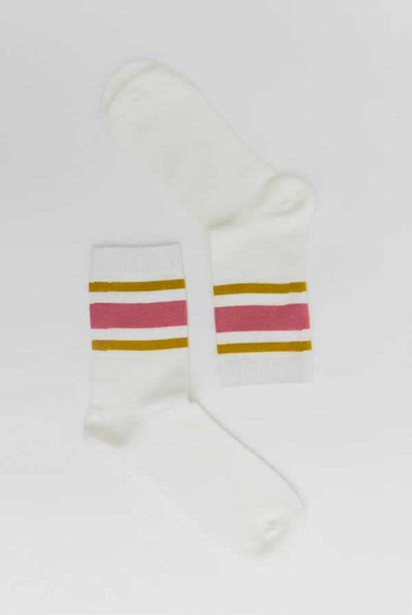 Retro Stripe Crew Socks