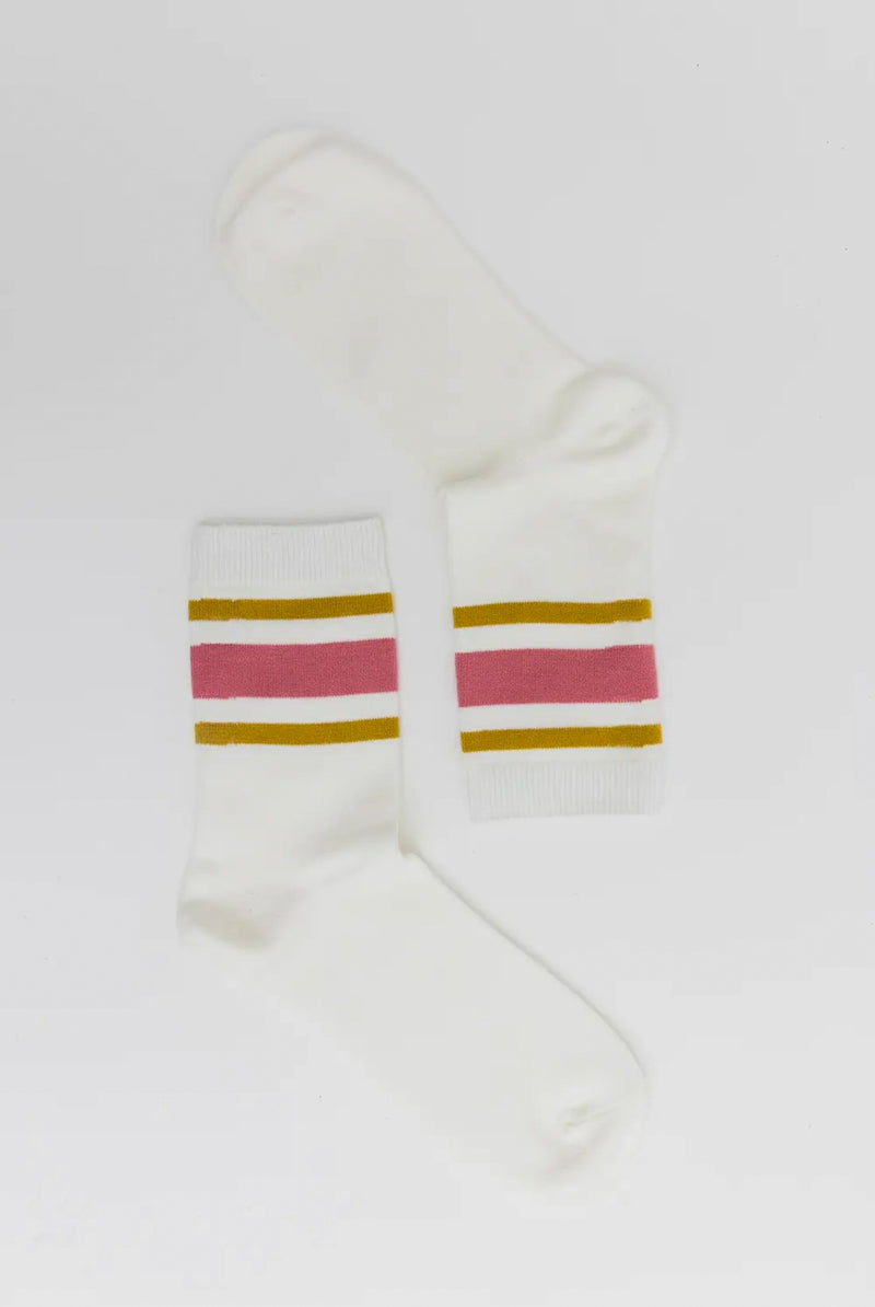 Retro Stripe Crew Socks