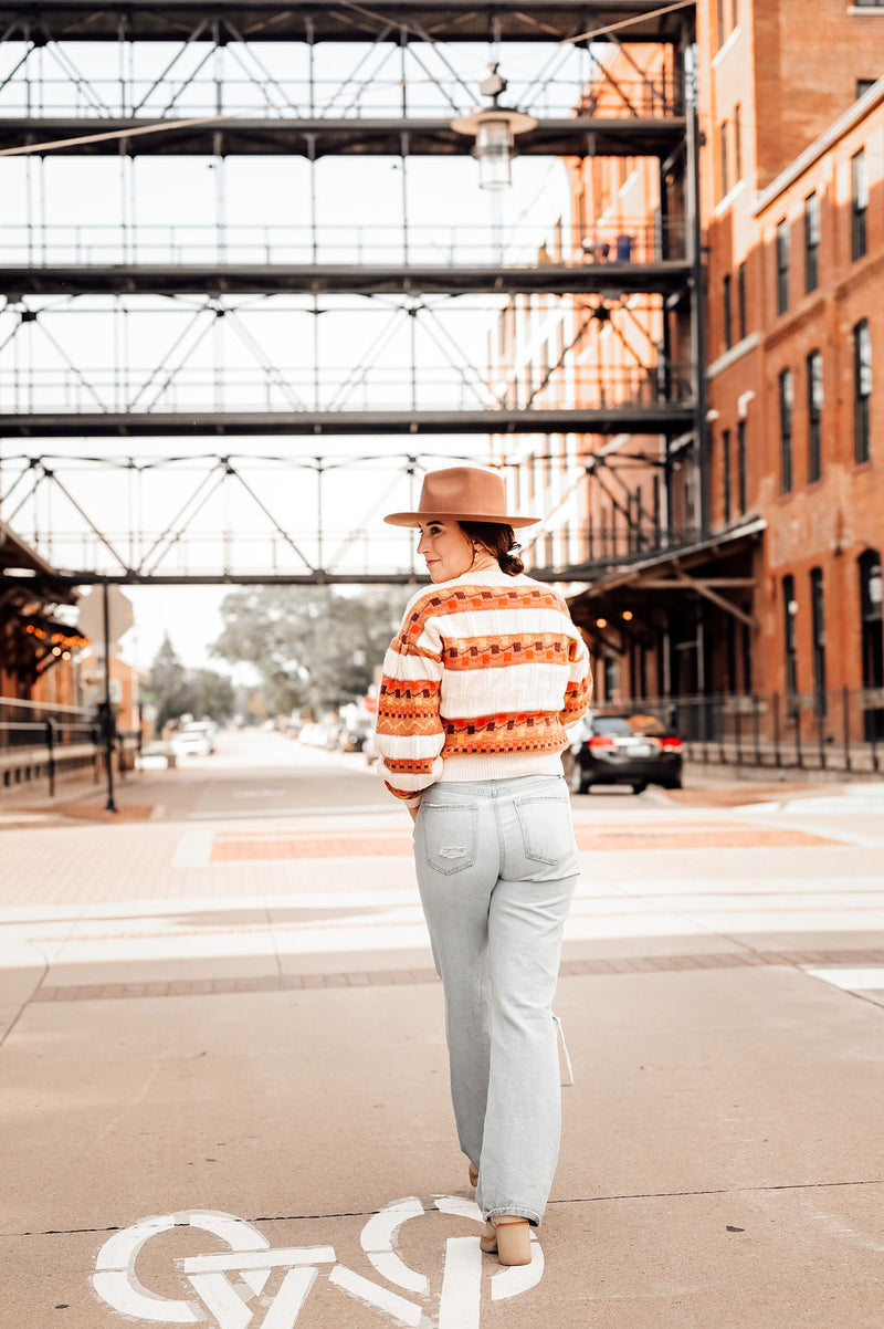 Cable Knit Multi Color Sweater