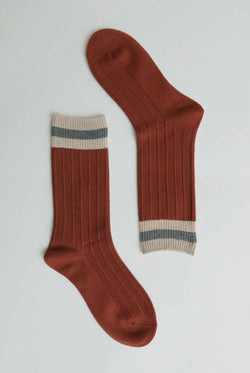 Rust Colorblock Socks