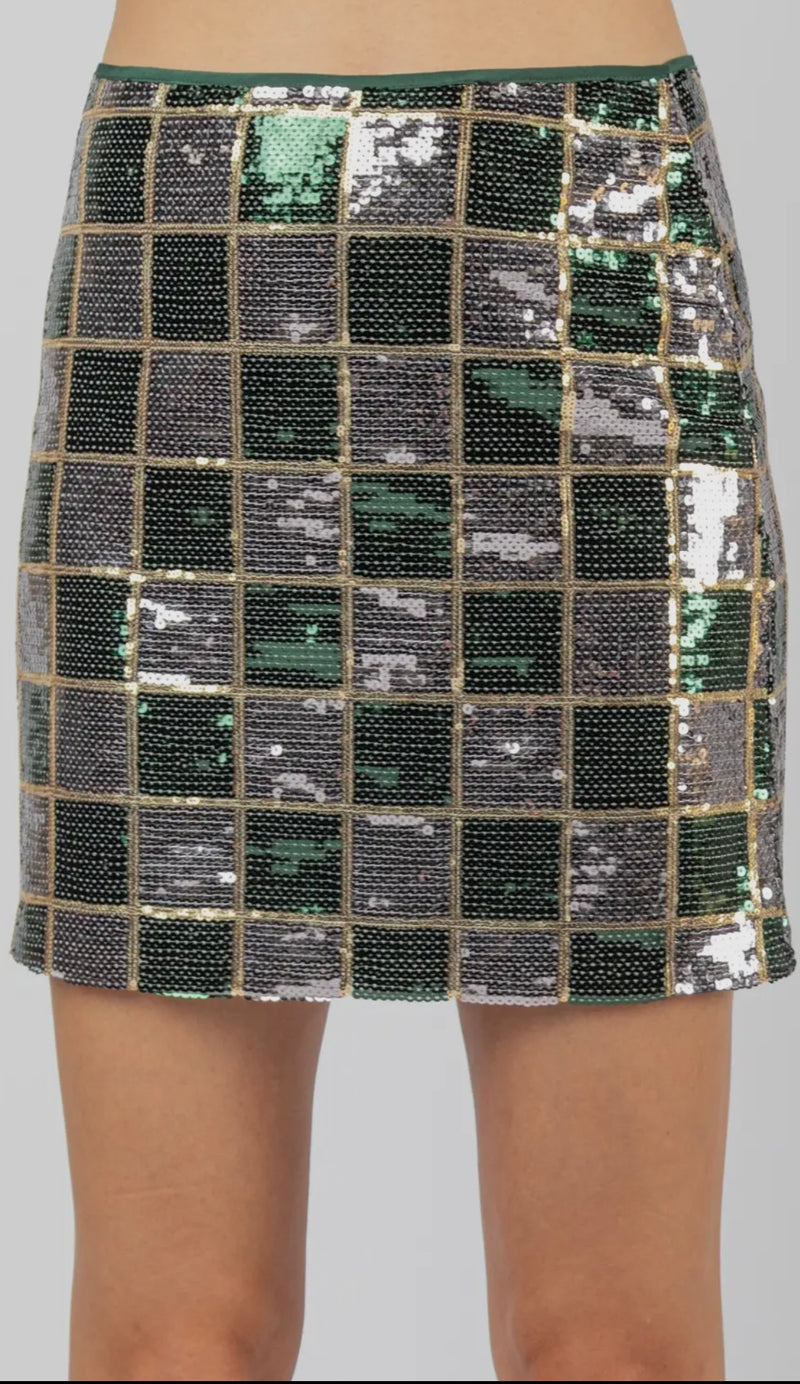 Hunter + Silver Sequin Skirt