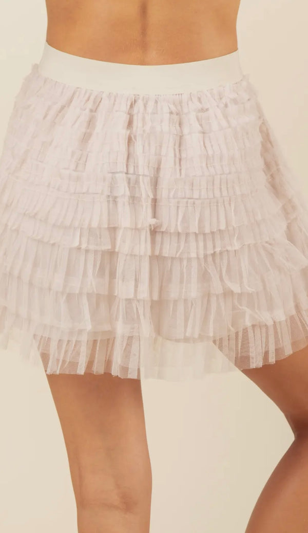 Tiered Tulle Mesh Skirt