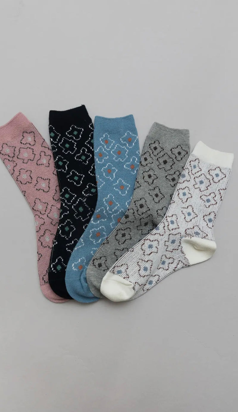 Vintage Floral Pattern Socks