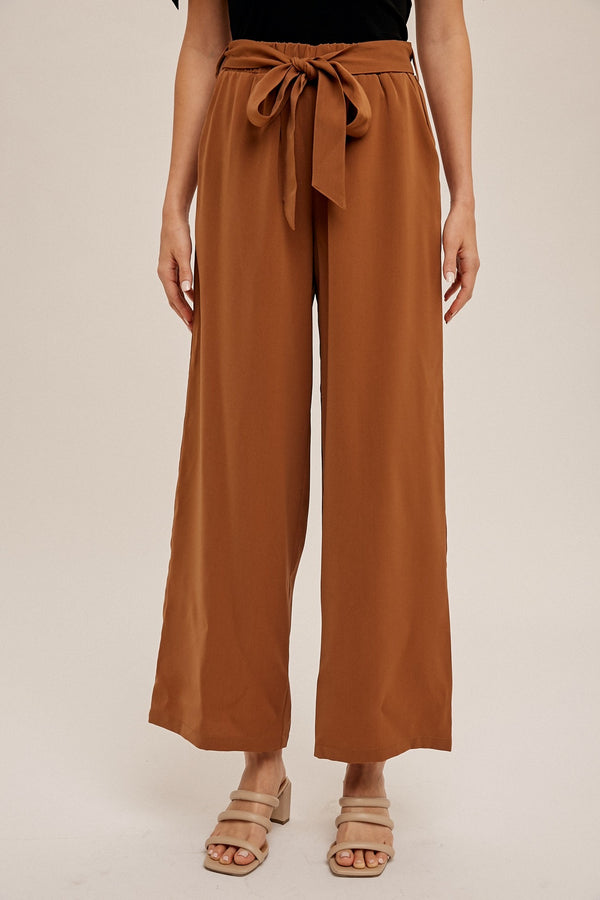 Satin Feel Wide Leg Pant