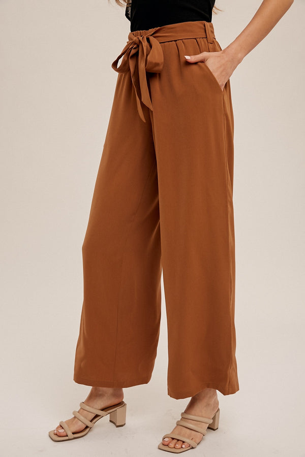 Satin Feel Wide Leg Pant