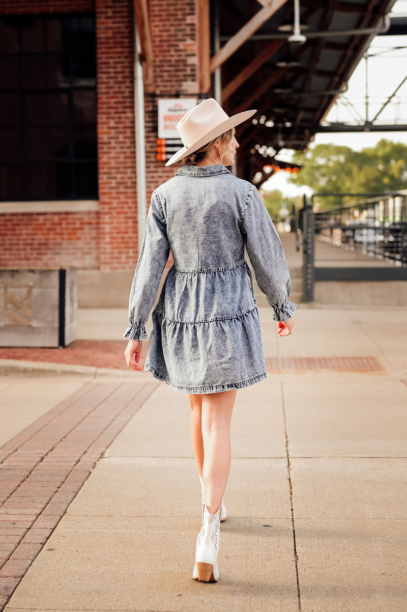 Longsleeve Denim Mini Dress