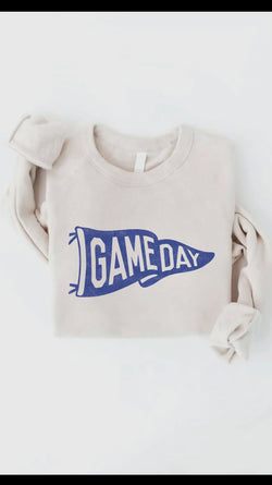 Blue + Vintage White GameDay Crewneck