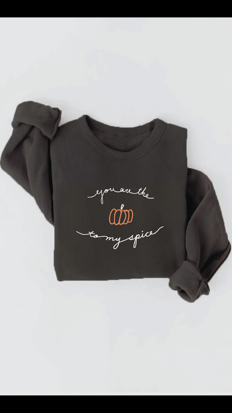 Pumpkin Spice Crewneck Sweatshirt Black