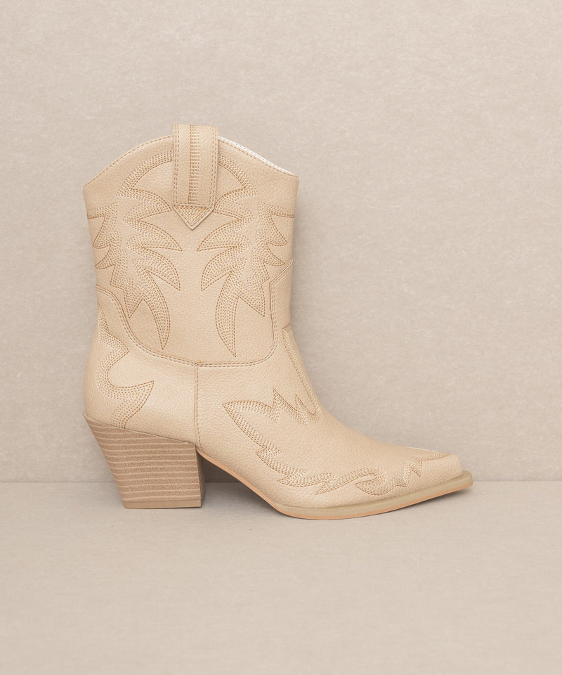 Taupe Nantes Embroidered Boot