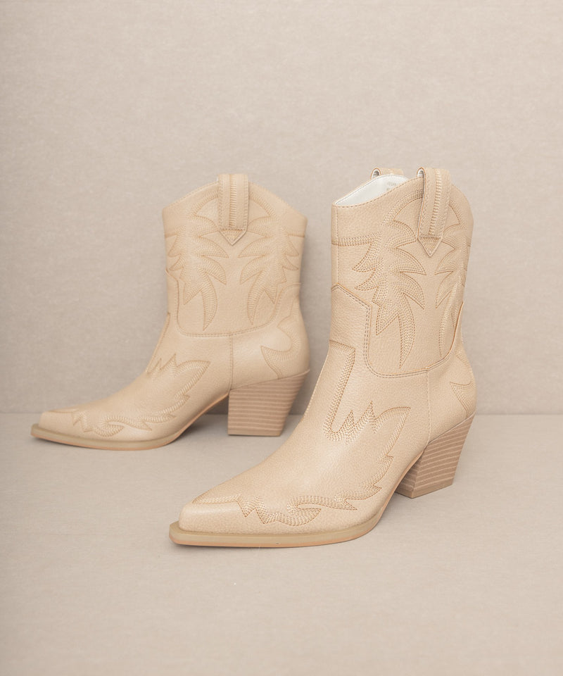 Taupe Nantes Embroidered Boot