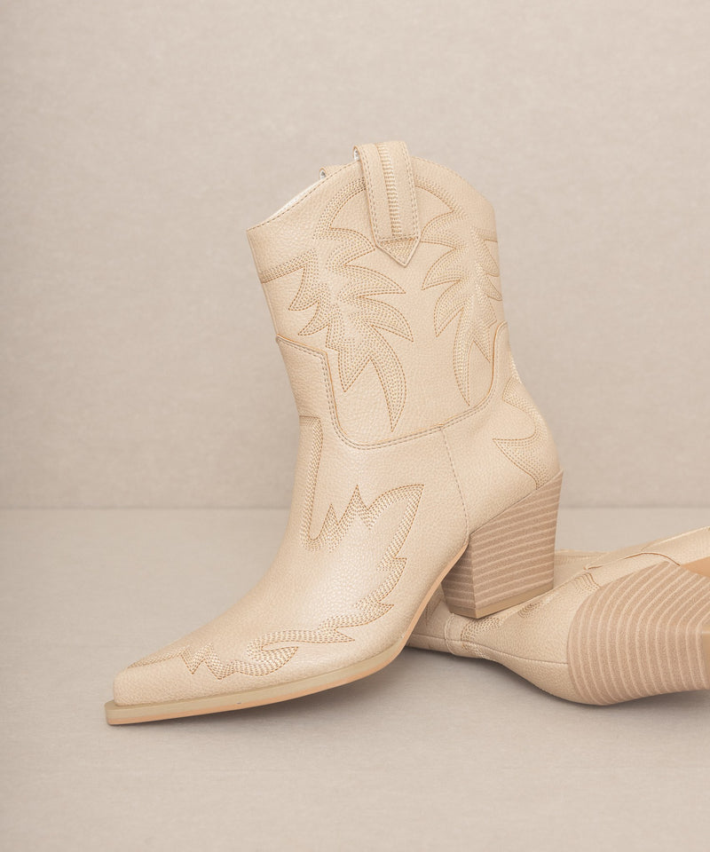 Taupe Nantes Embroidered Boot