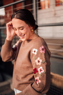 Floral Embroidered Sweater