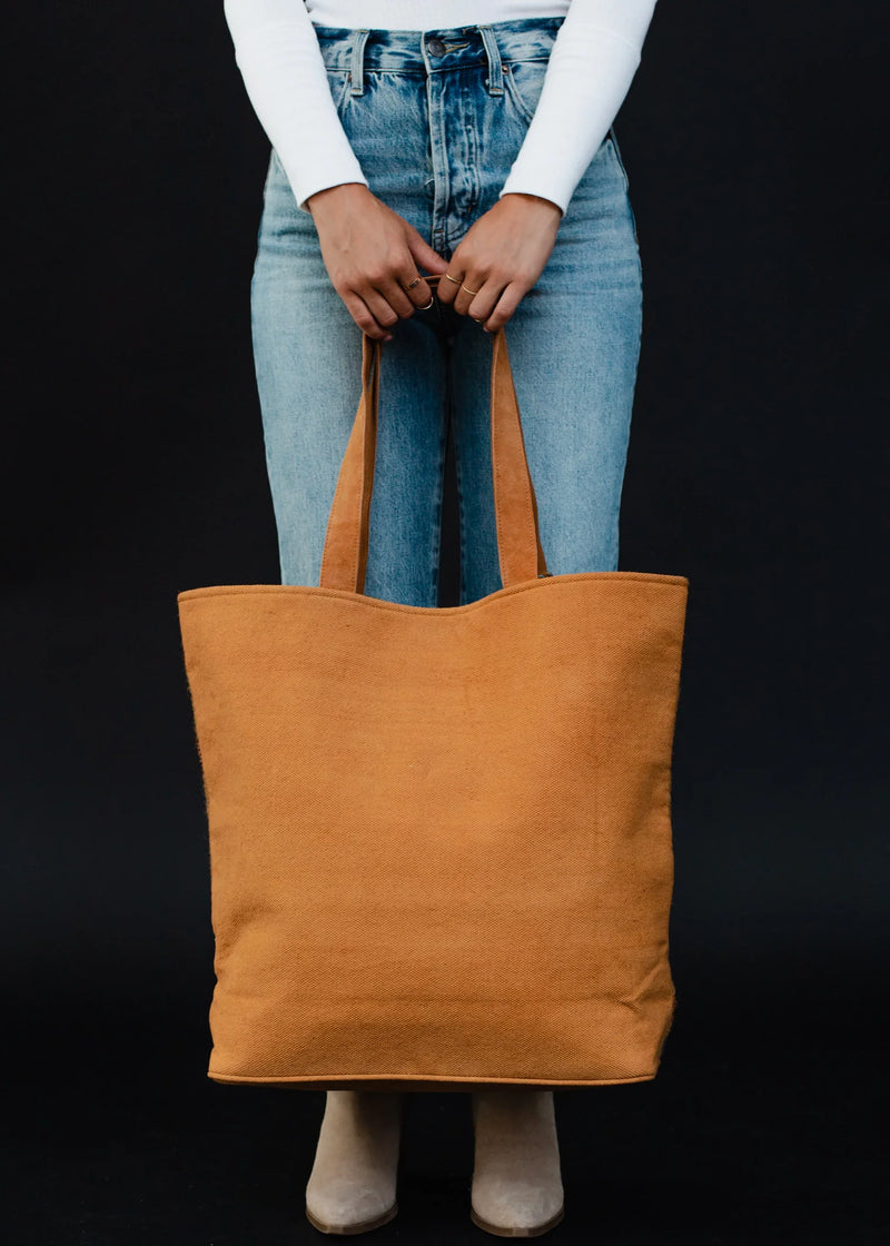 Brown, Rust + Teal Aztec Tote