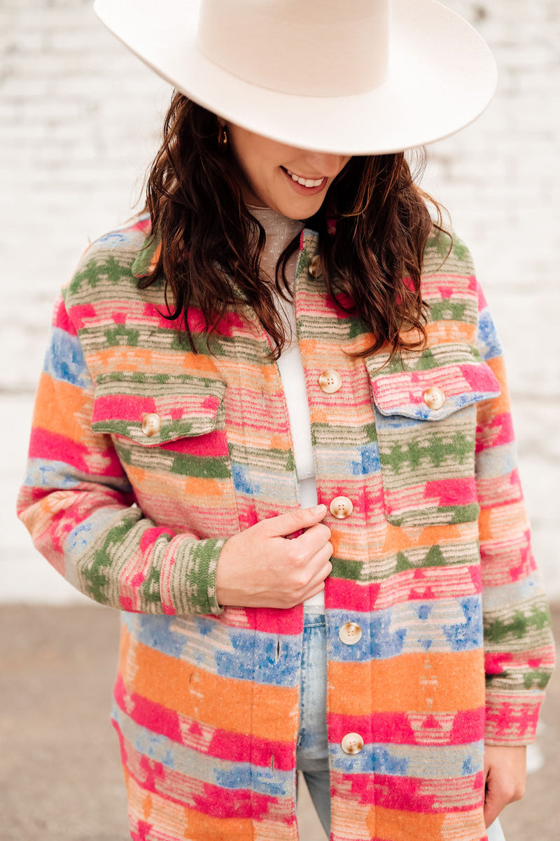 Bold + Bright Geo Print Jacket