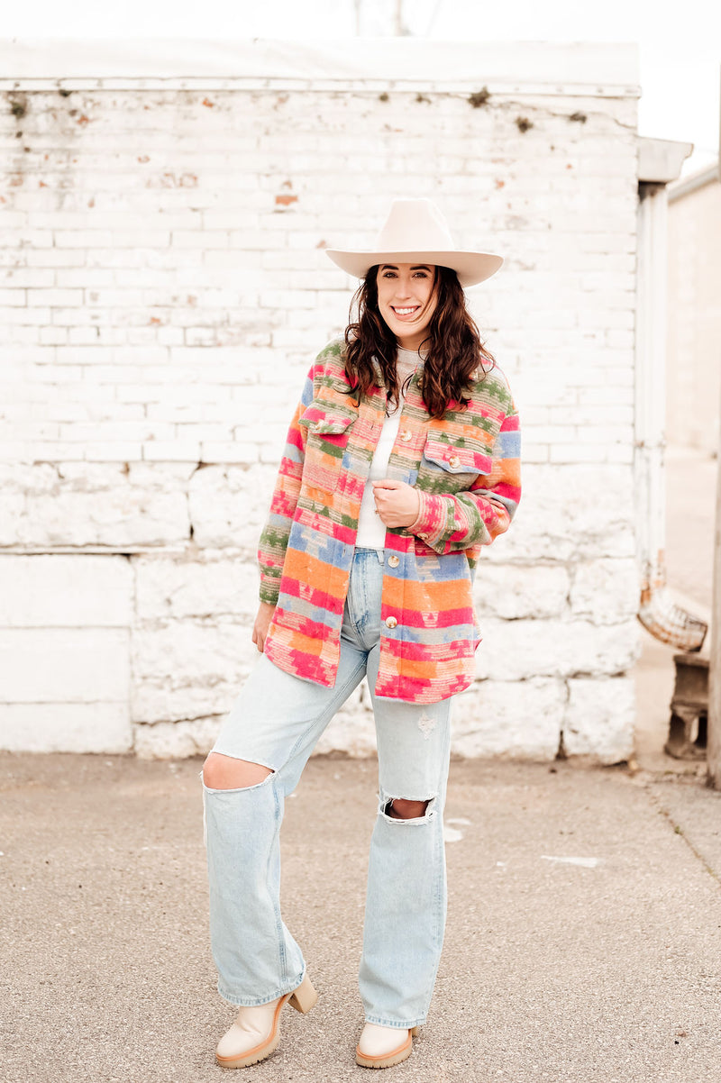 Bold + Bright Geo Print Jacket