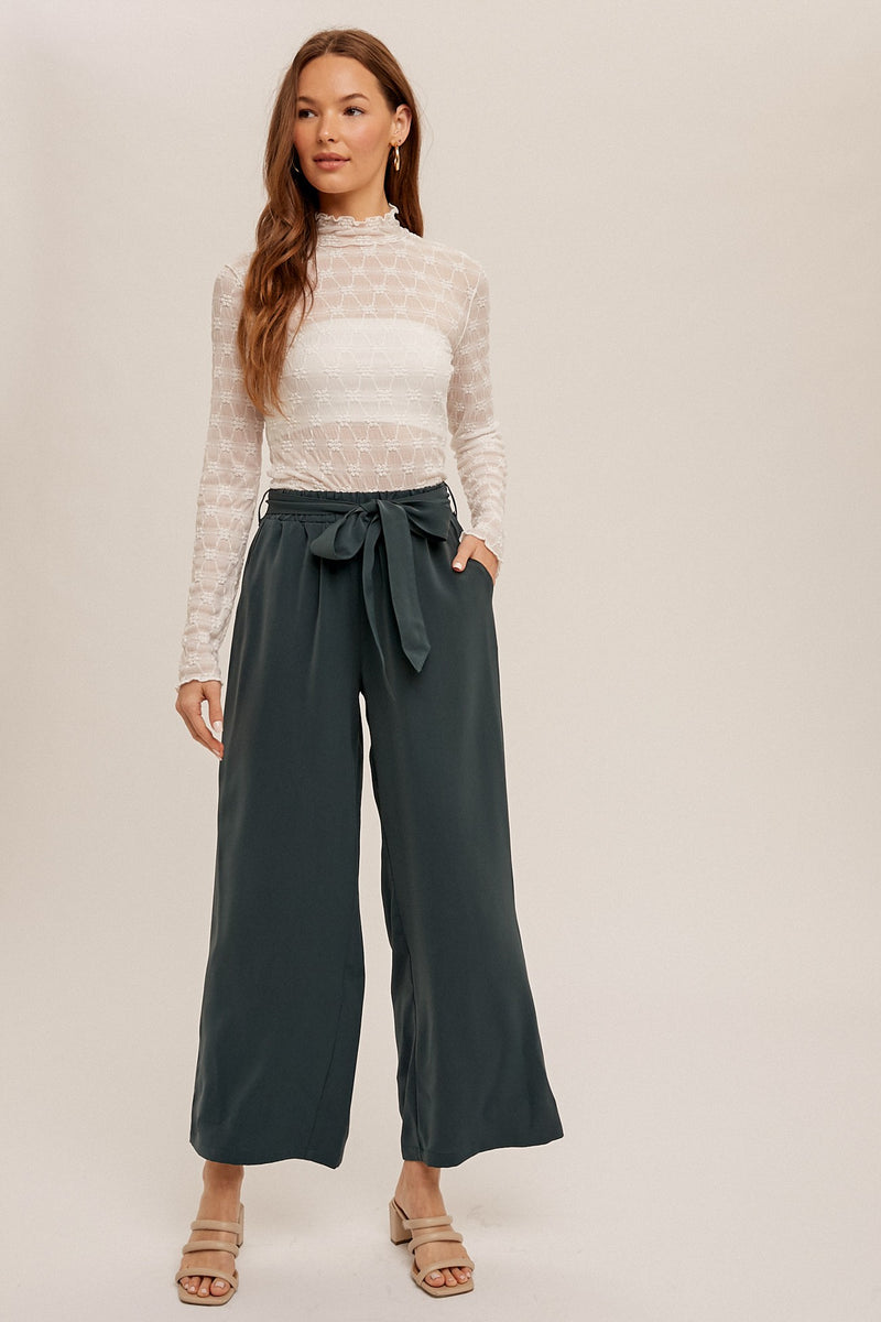 Forest Green Wide Leg Pant