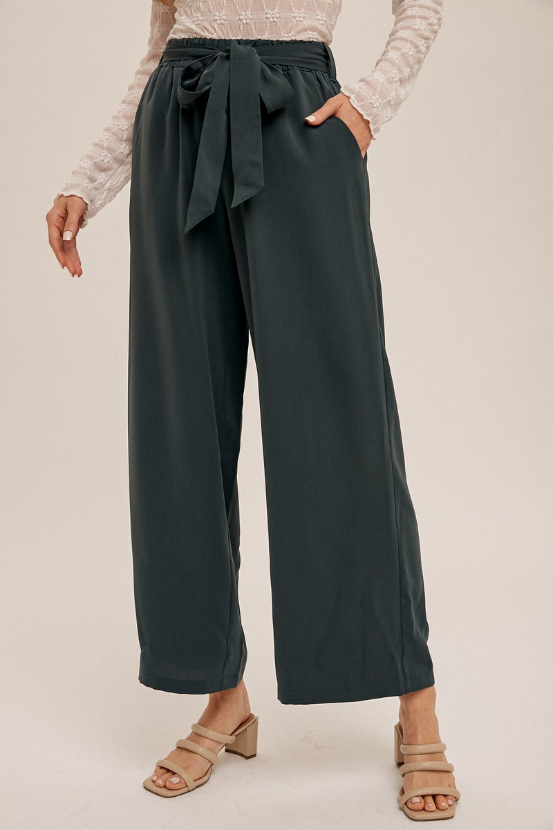 Forest Green Wide Leg Pant