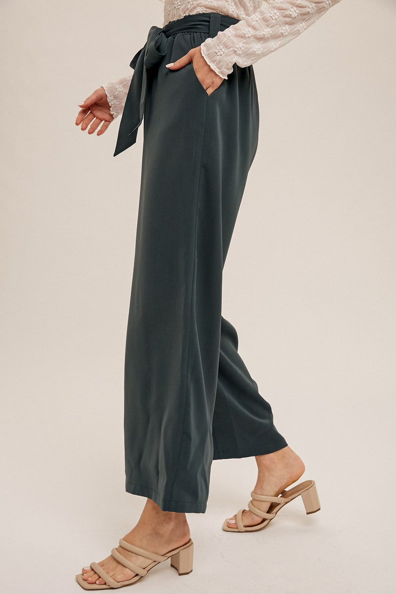 Forest Green Wide Leg Pant