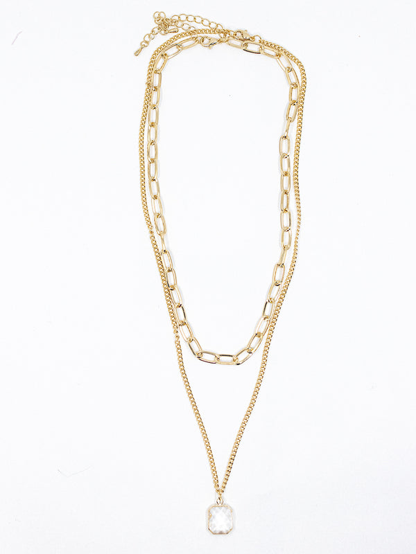Oval Link + Pendant Necklace