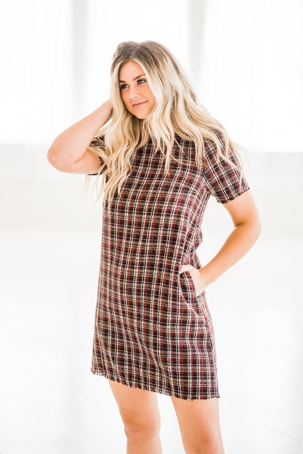 Plaid Tweed Dress