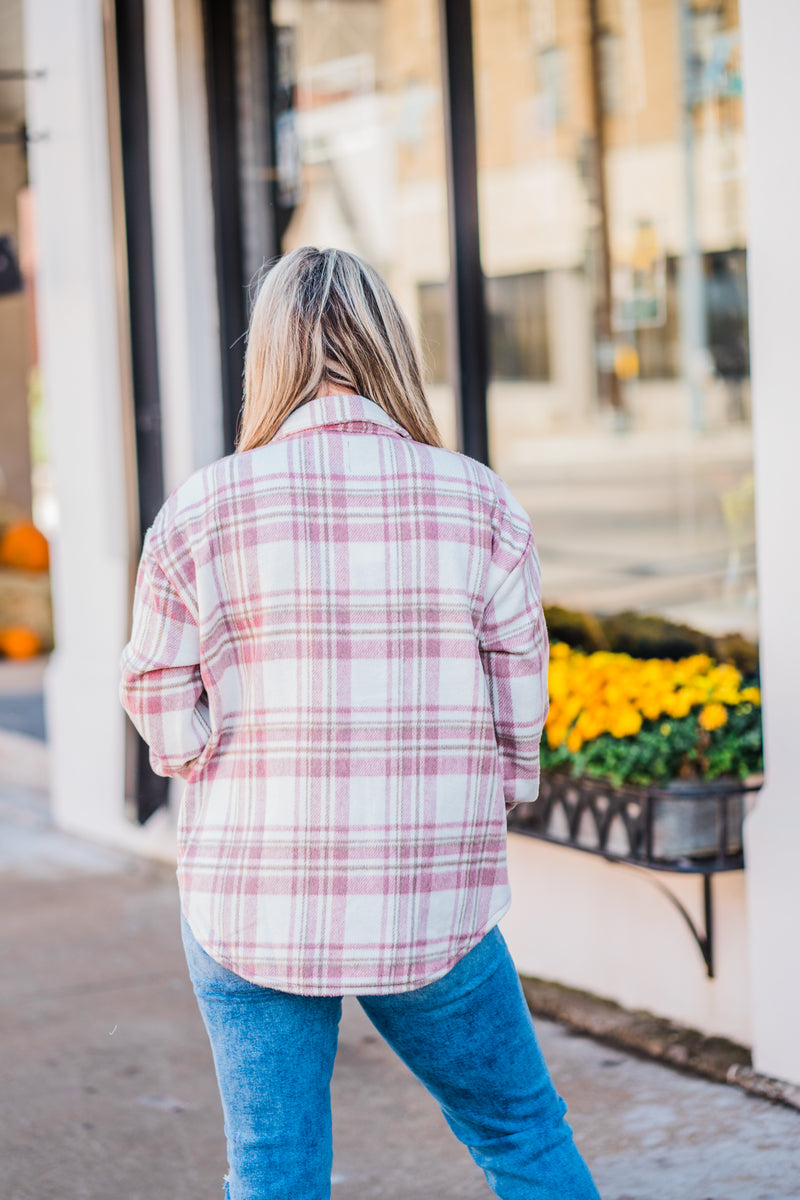 Winnie Mauve + Taupe Plaid Jacket