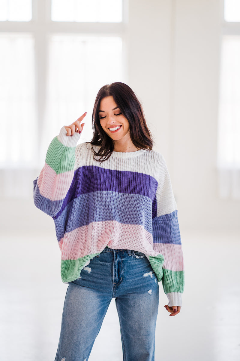 Chrissy Color Block Sweater