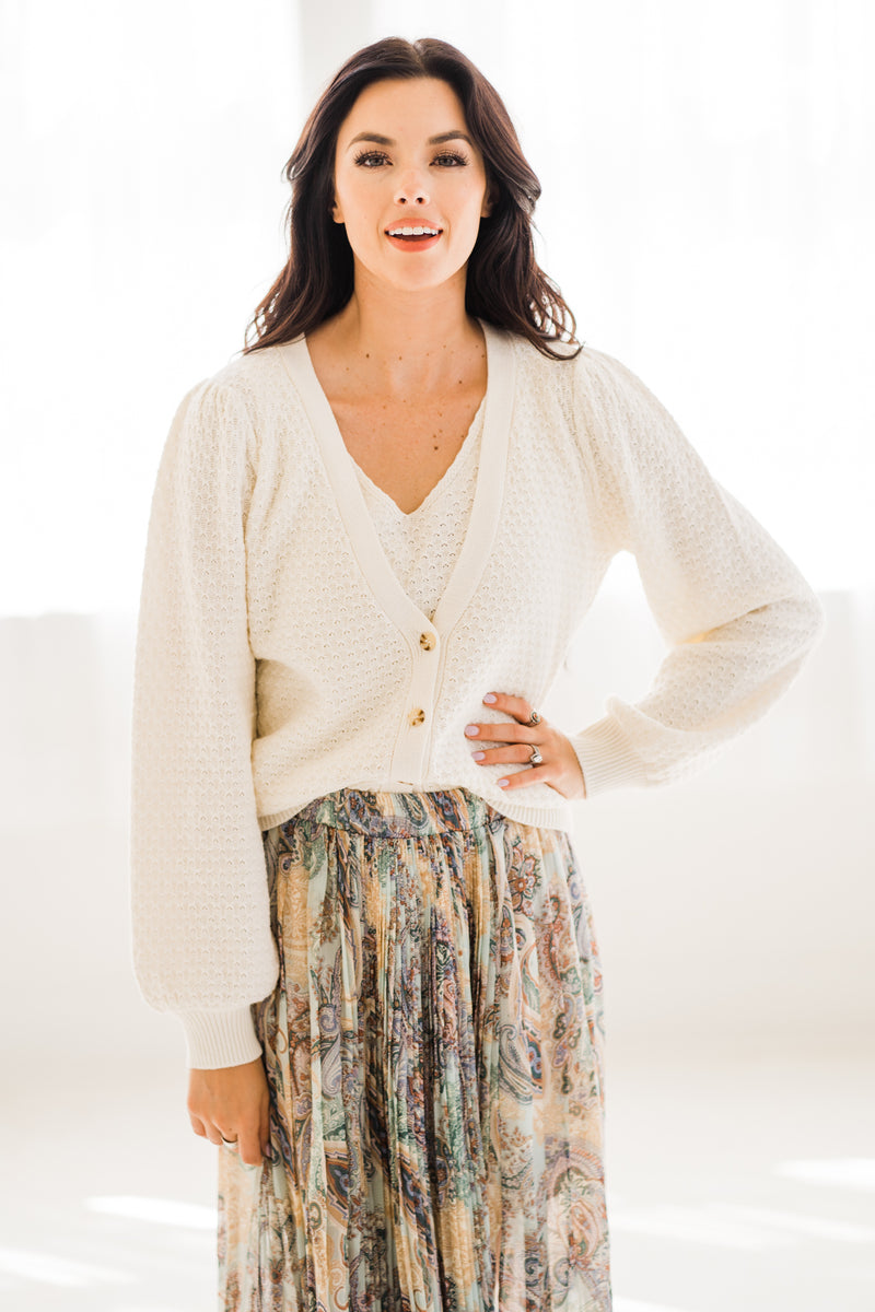 Sunday Best Ivory Cardigan