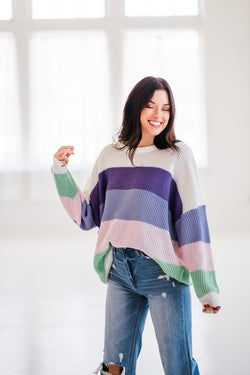 Chrissy Color Block Sweater