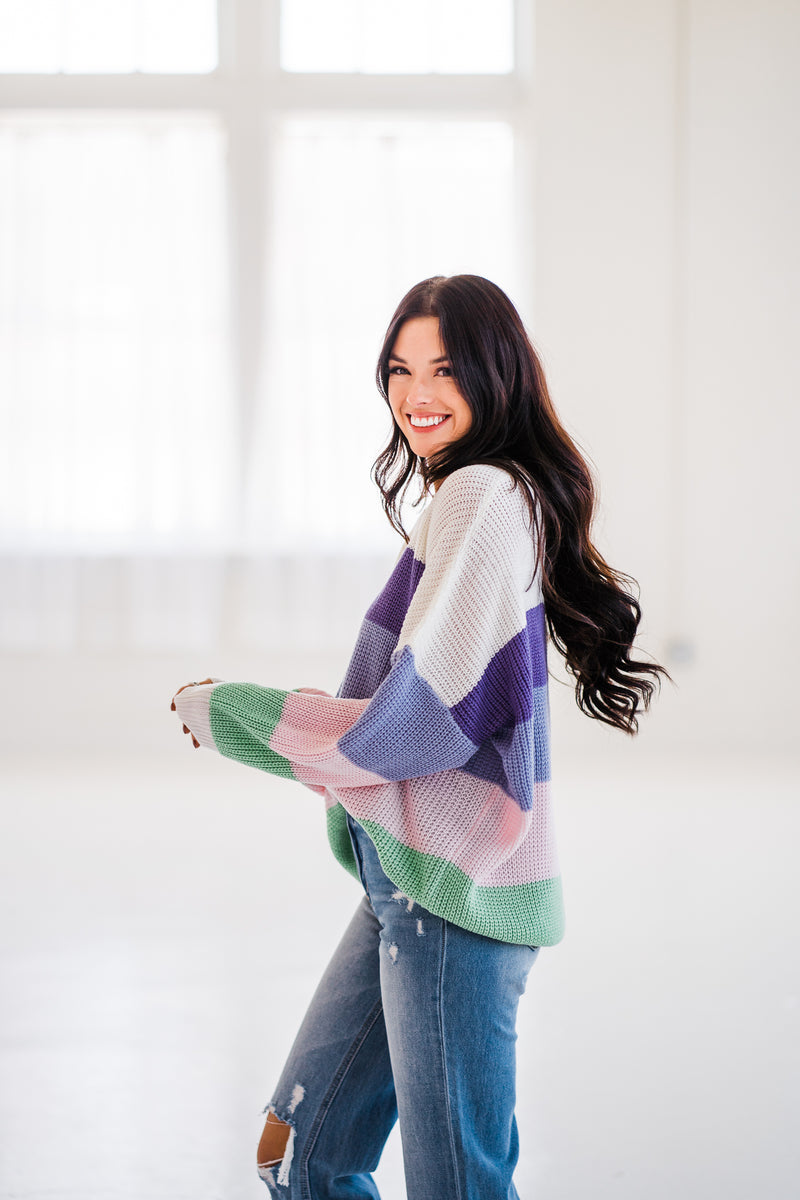 Chrissy Color Block Sweater