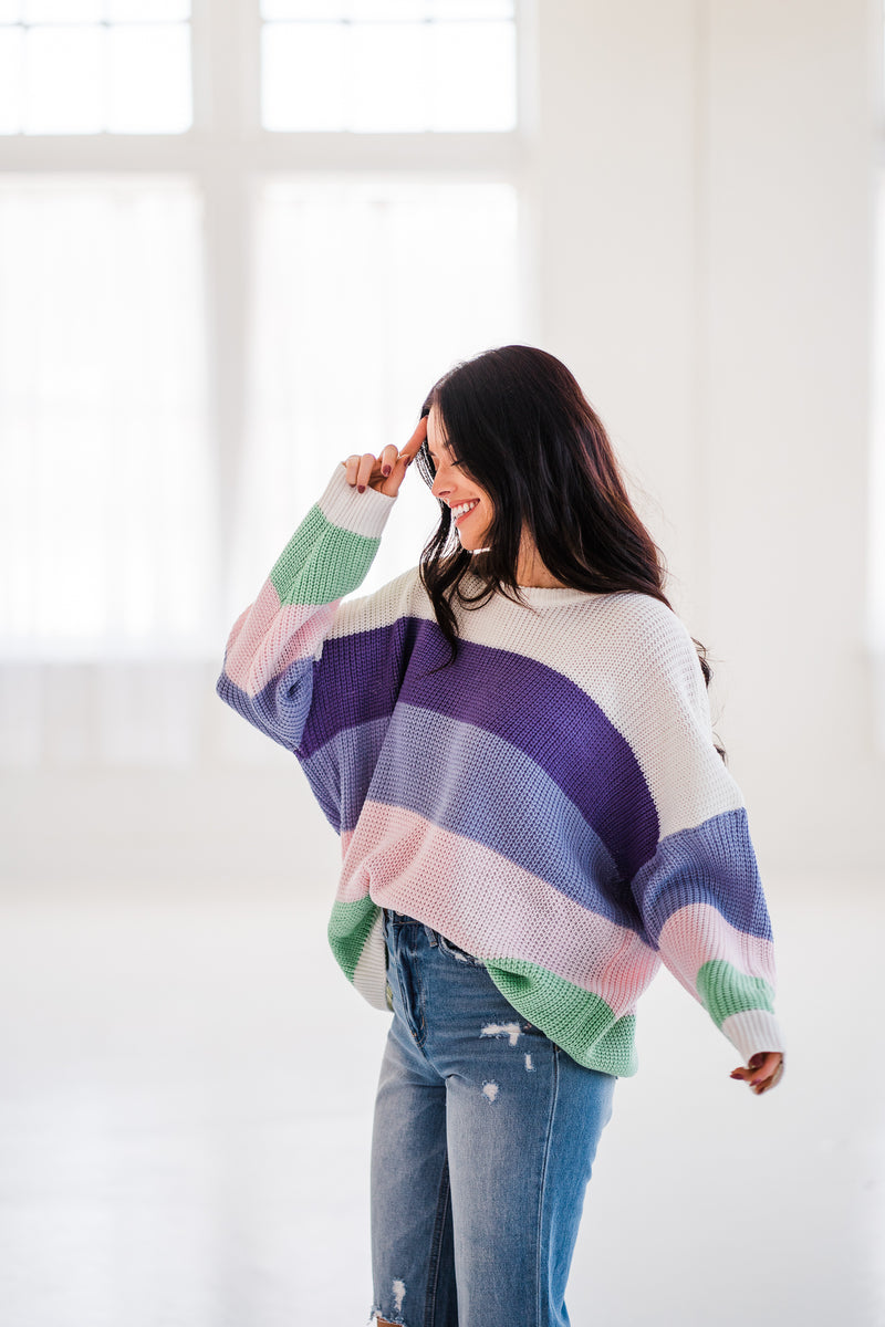 Chrissy Color Block Sweater