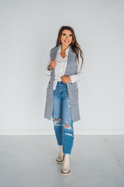 Georgia Grey Knit Vest