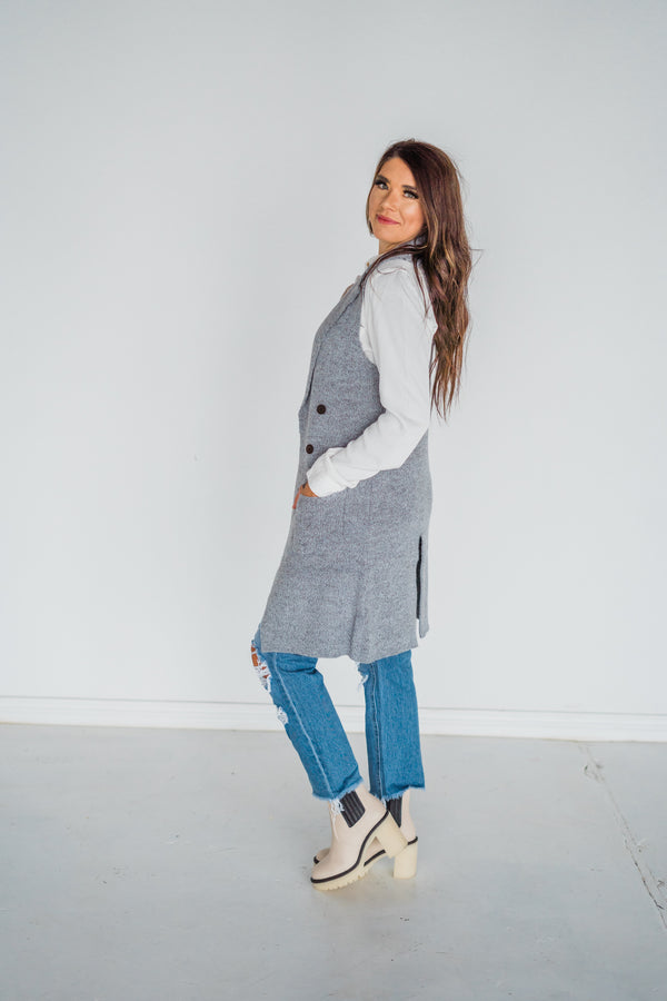 Georgia Grey Knit Vest