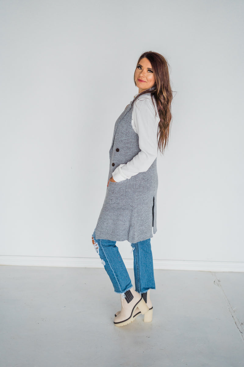 Georgia Grey Knit Vest