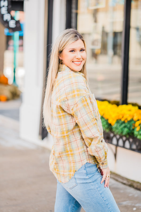 Vintage Green Plaid Shirt