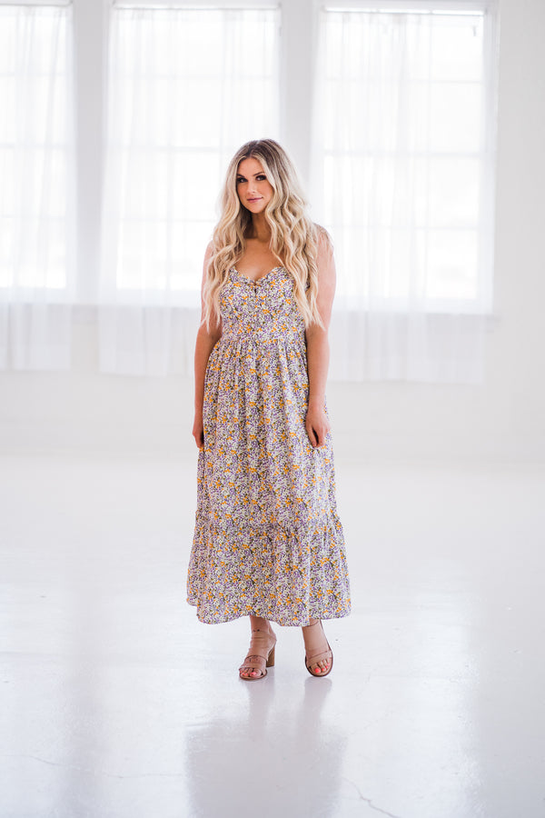 Oasis Floral Midi Dress