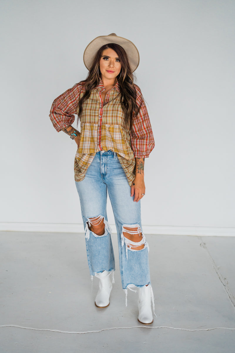 Lenny Mixed Plaid Tunic