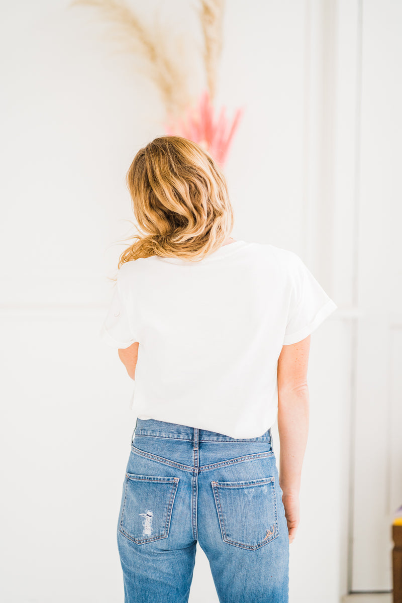 Peachy Cuffed Tee