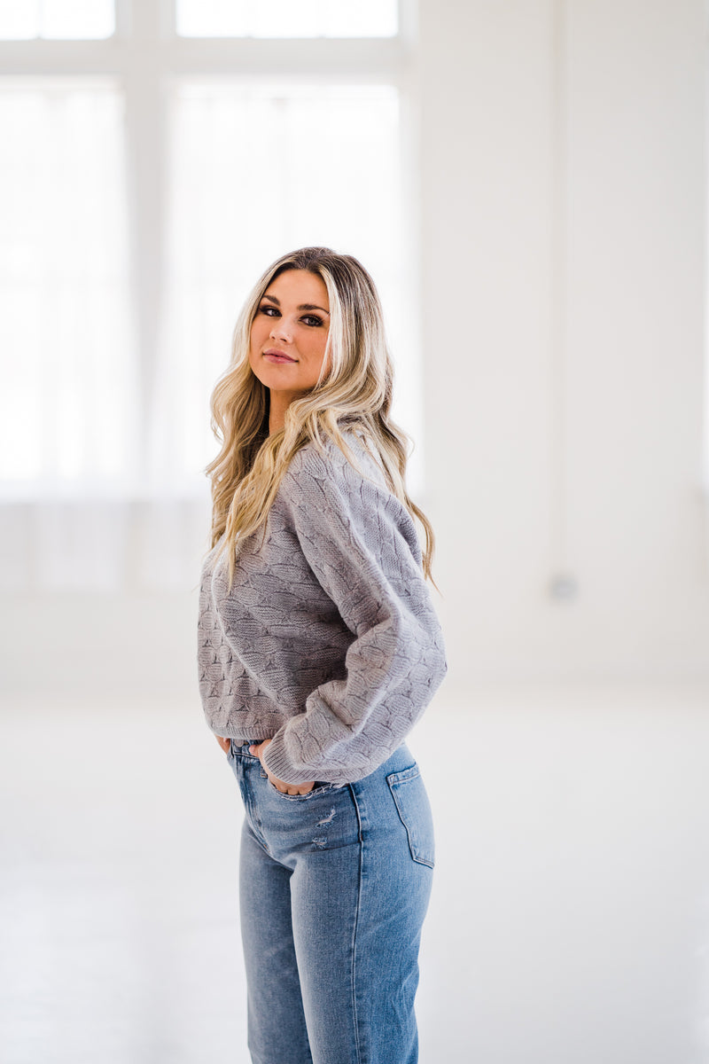 Louie Grey Textured Sweater