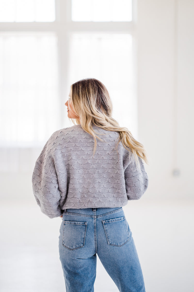 Louie Grey Textured Sweater