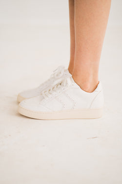 white stitch platform sneakers 