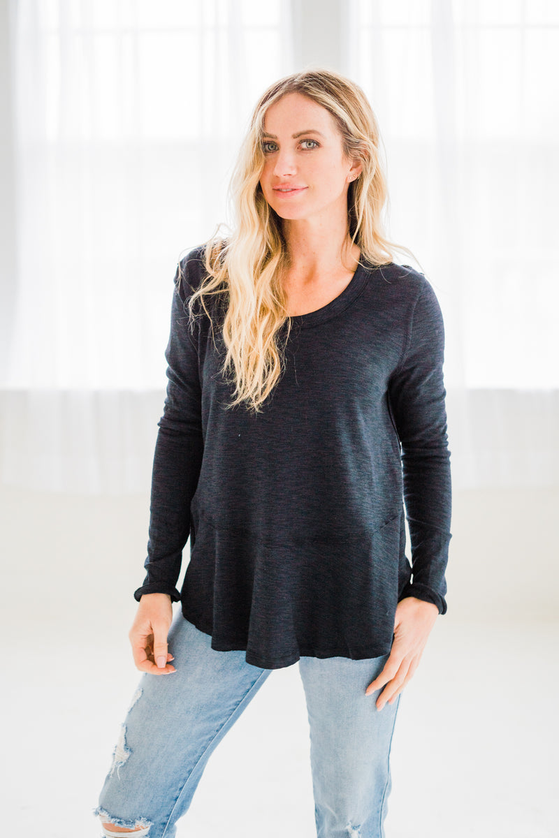 Chrissy  Navy Long Sleeve