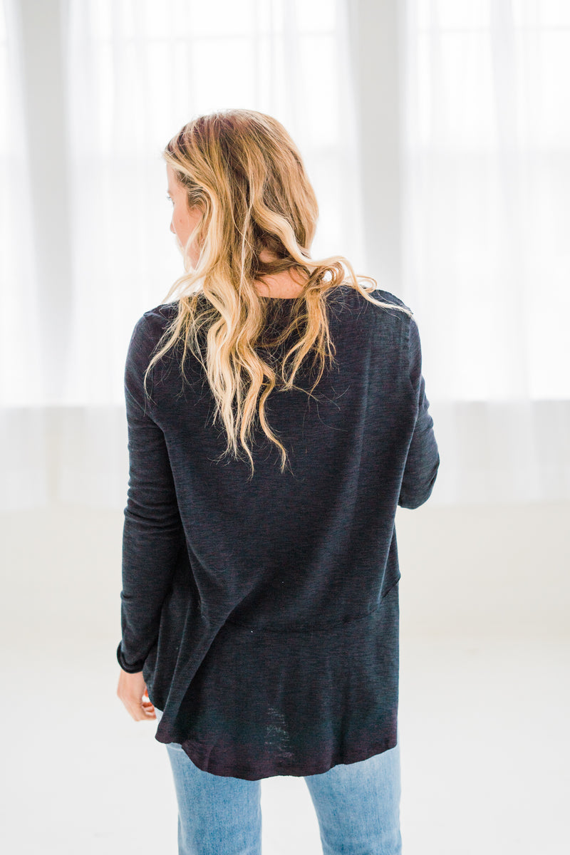 Chrissy  Navy Long Sleeve