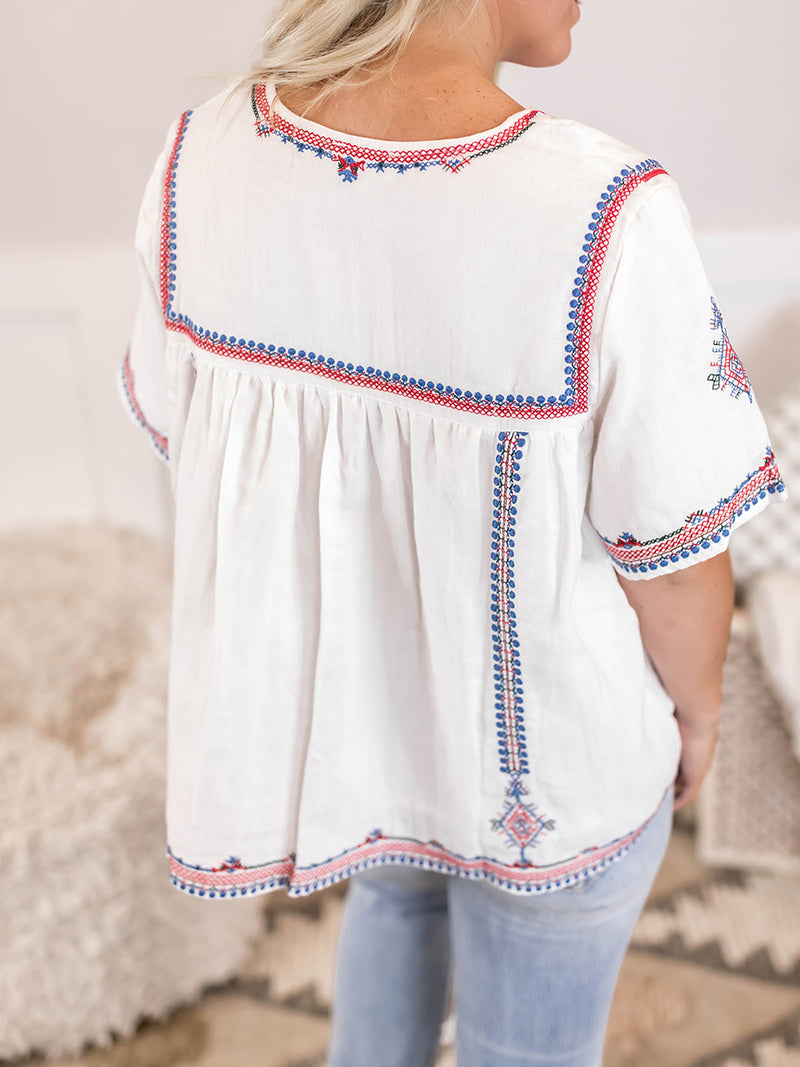Brielle Embroidered Blouse