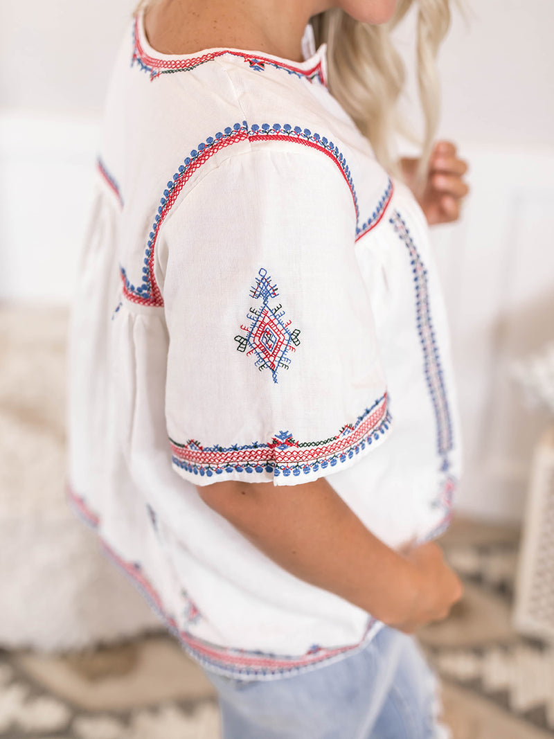 Brielle Embroidered Blouse