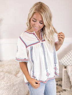 Brielle Embroidered Blouse