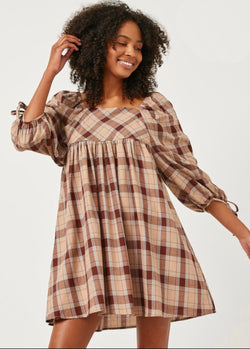 plus size plaid dress Thomasina Pinafore flattering fit Plus Size Plaid Wide Strap