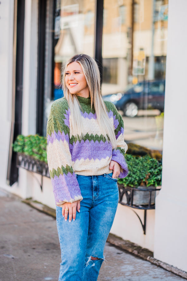 Sydney Patterned Knit Sweater